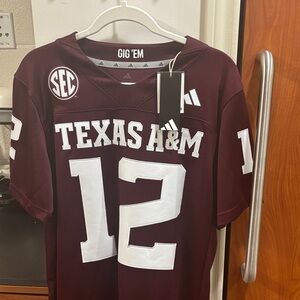 Adidas Texas A&M Maroon and White Jersey